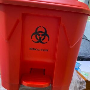 80L Red Medical Waste Bin