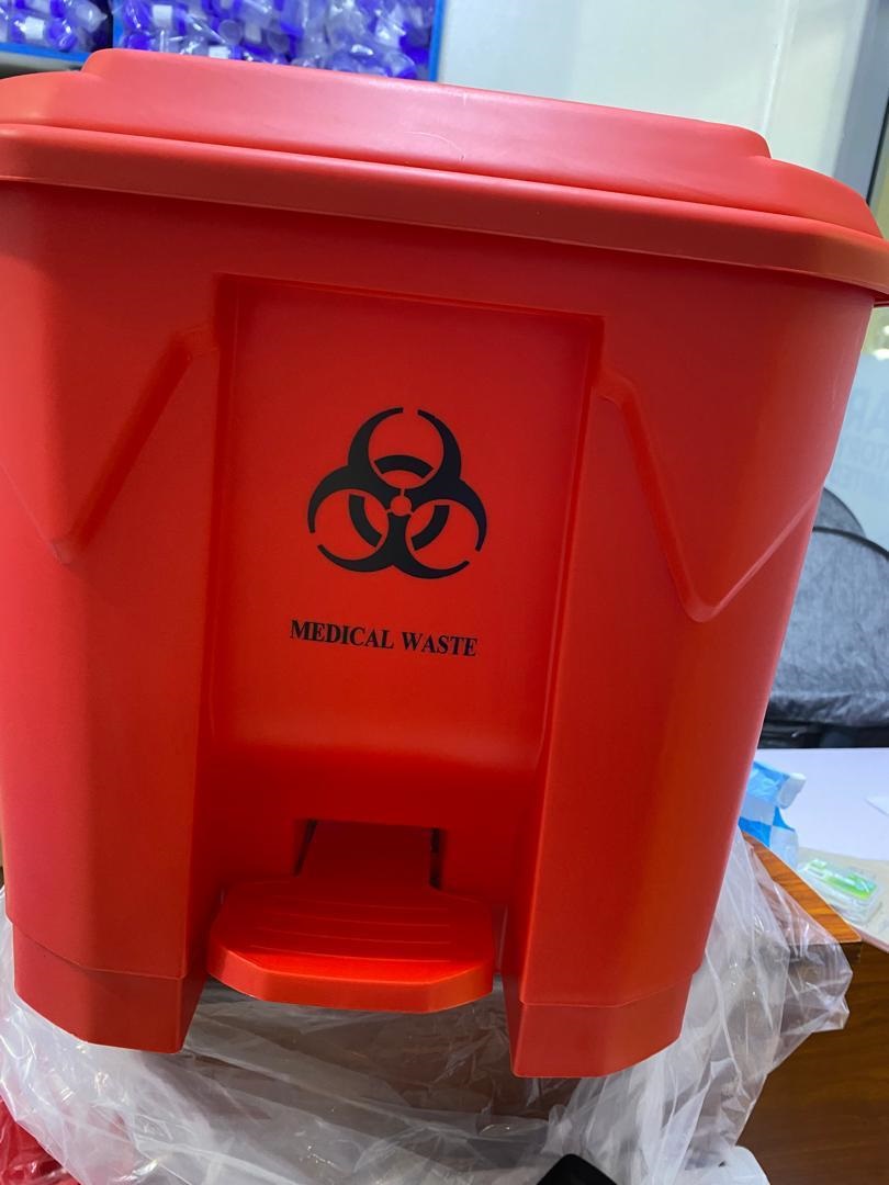 80L Red Medical Waste Bin